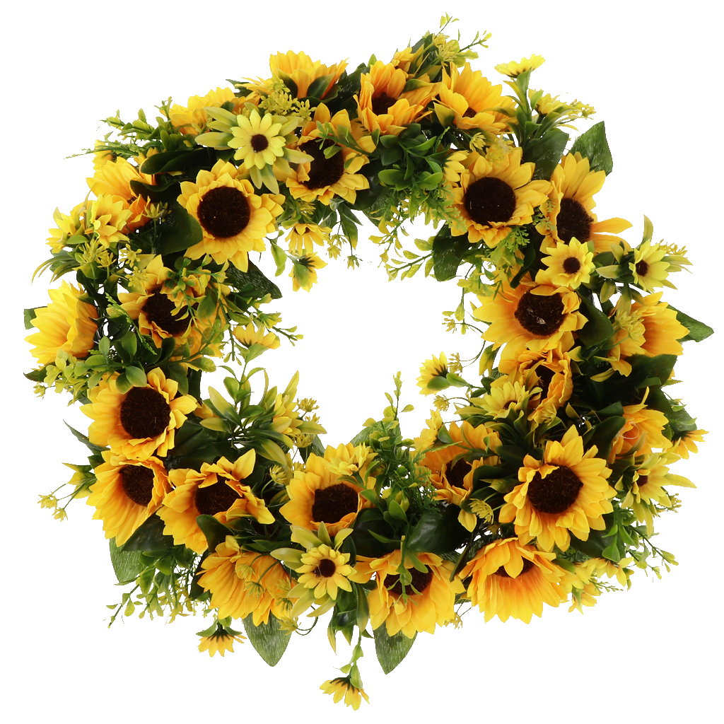 Artificial Sunflower Wreath Flower Wreath Wall Door Wedding Party Home Decor 